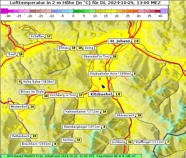 Temperatur, 29. 10. 2024