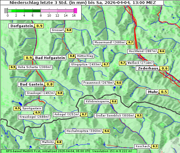 Niederschlag, 4. 4. 2026