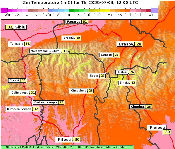 Temperatur, 3. 7. 2025