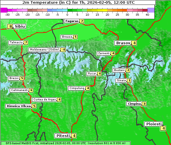 Temperatur, 5. 2. 2026