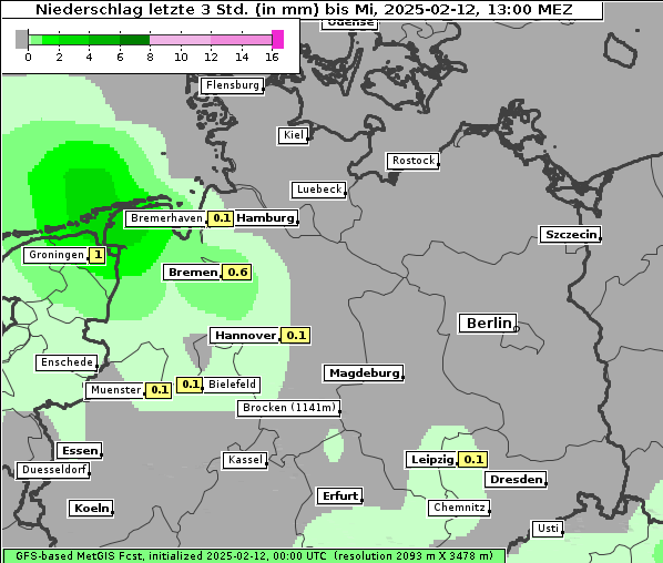 Niederschlag, 12. 2. 2025