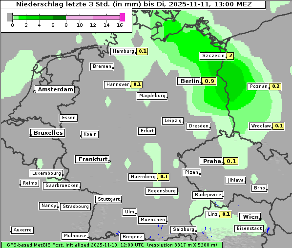 Niederschlag, 11. 11. 2025