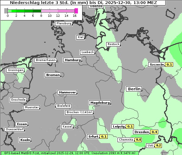 Niederschlag, 30. 12. 2025