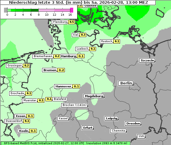 Niederschlag, 28. 2. 2026