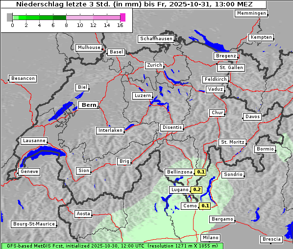 Niederschlag, 31. 10. 2025