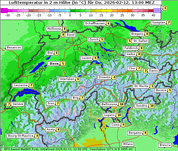 Temperatur, 12. 2. 2026