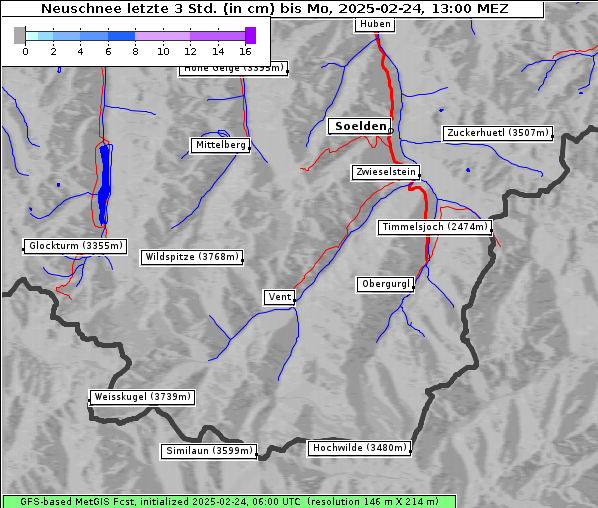 Neuschnee, 24. 2. 2025