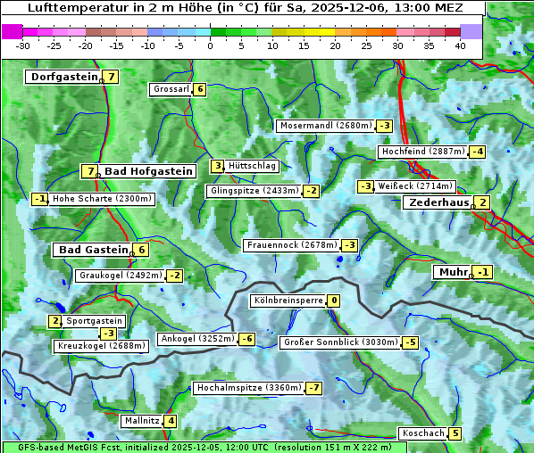Temperatur, 6. 12. 2025