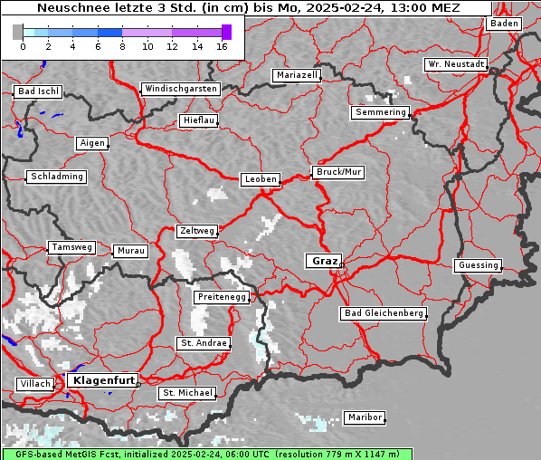 Neuschnee, 24. 2. 2025