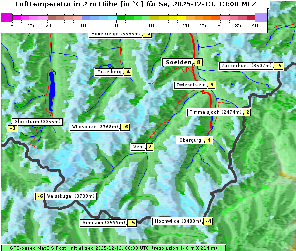 Temperatur, 13. 12. 2025