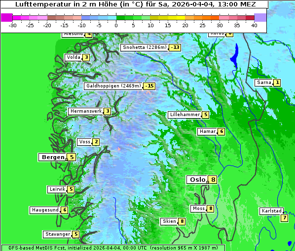 Temperatur, 4. 4. 2026