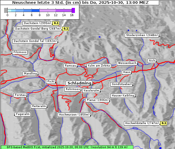 Neuschnee, 30. 10. 2025