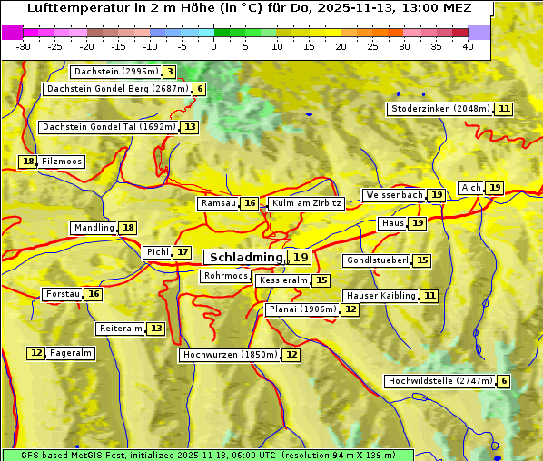 Temperatur, 13. 11. 2025