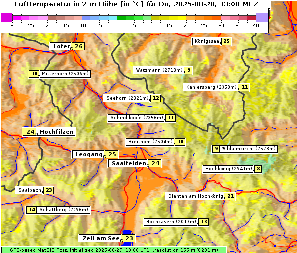 Temperatur, 28. 8. 2025
