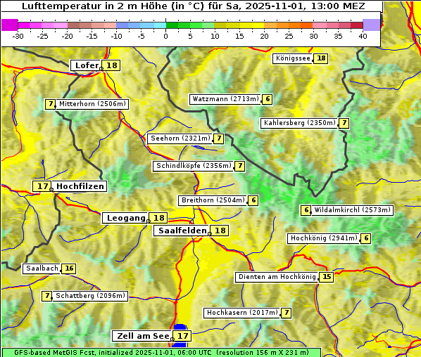 Temperatur, 1. 11. 2025