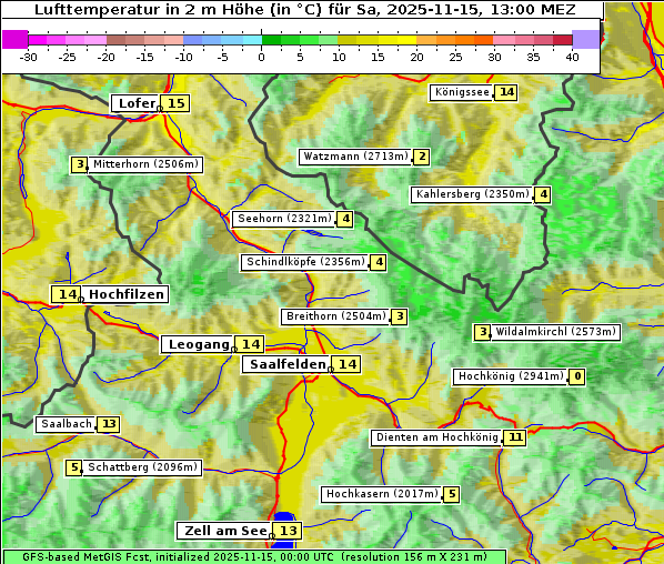 Temperatur, 15. 11. 2025