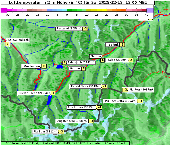 Temperatur, 13. 12. 2025