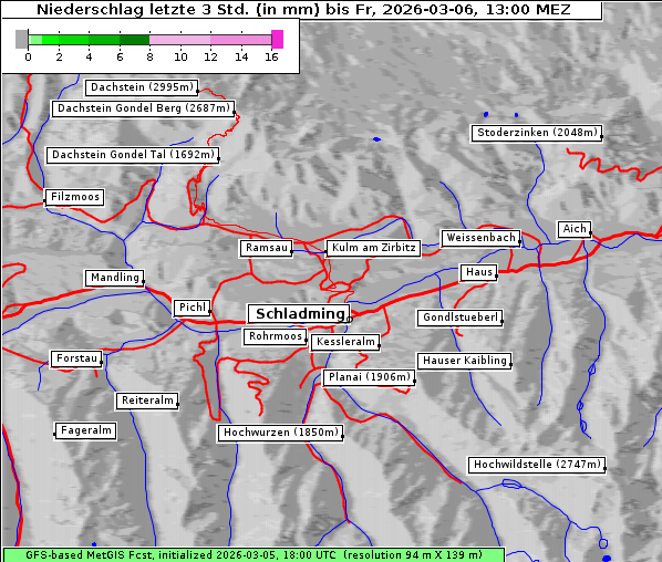Niederschlag, 6. 3. 2026