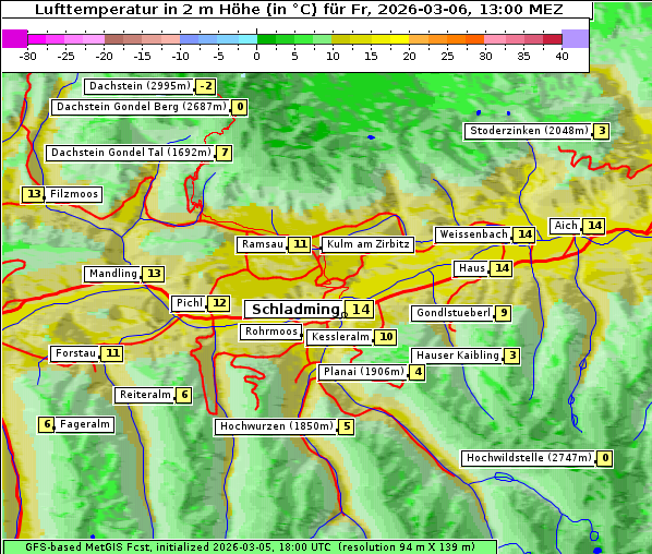 Temperatur, 6. 3. 2026
