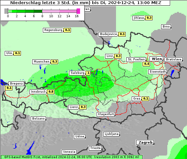 Niederschlag, 24. 12. 2024