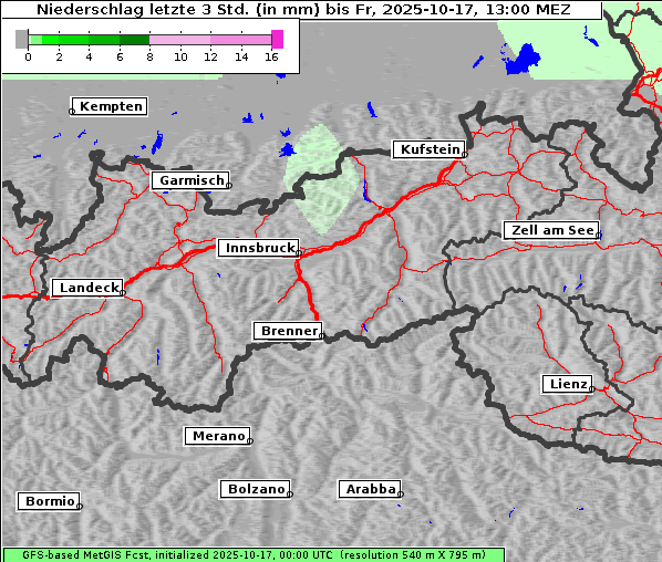 Niederschlag, 17. 10. 2025