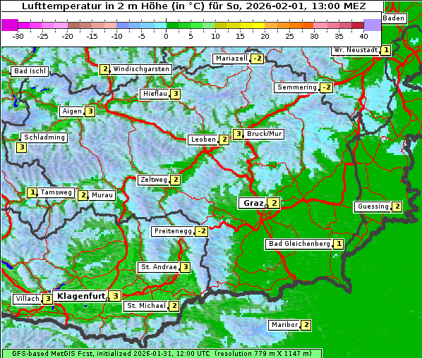 Temperatur, 1. 2. 2026