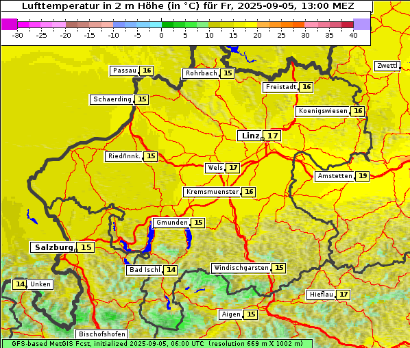 Temperatur, 5. 9. 2025