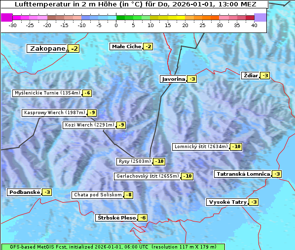 Temperatur, 1. 1. 2026