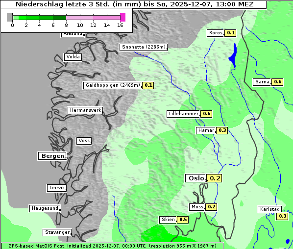 Niederschlag, 7. 12. 2025
