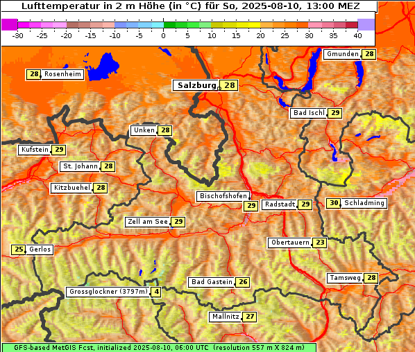 Temperatur, 10. 8. 2025