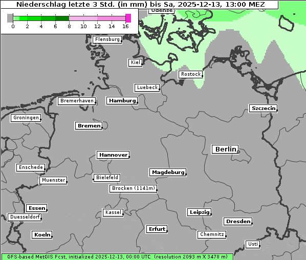 Niederschlag, 13. 12. 2025