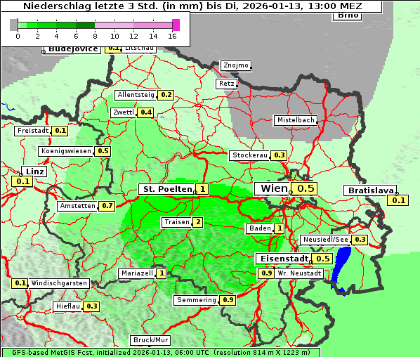 Niederschlag, 13. 1. 2026