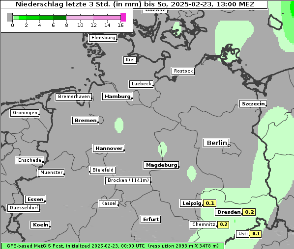 Niederschlag, 23. 2. 2025