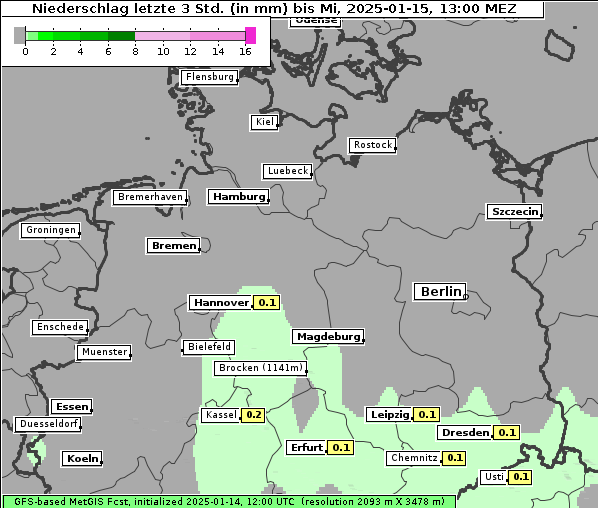 Niederschlag, 15. 1. 2025