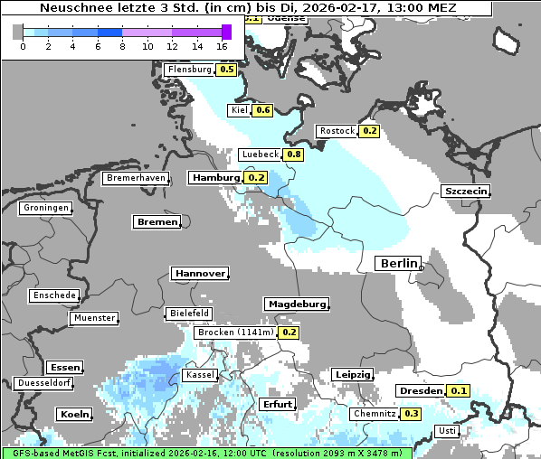 Neuschnee, 17. 2. 2026