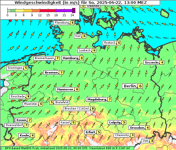 Wind, 22. 6. 2025