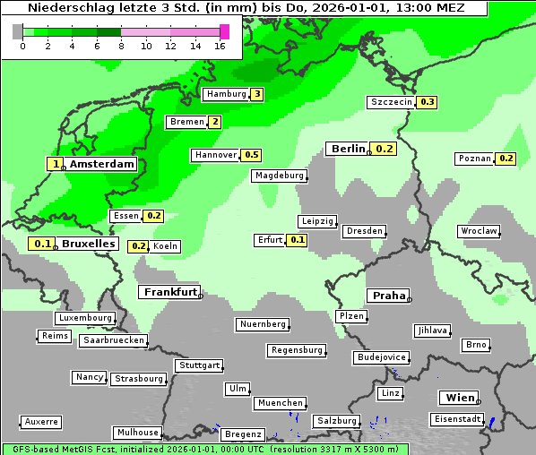Niederschlag, 1. 1. 2026