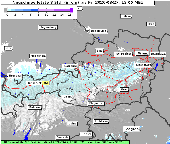 Neuschnee, 27. 3. 2026