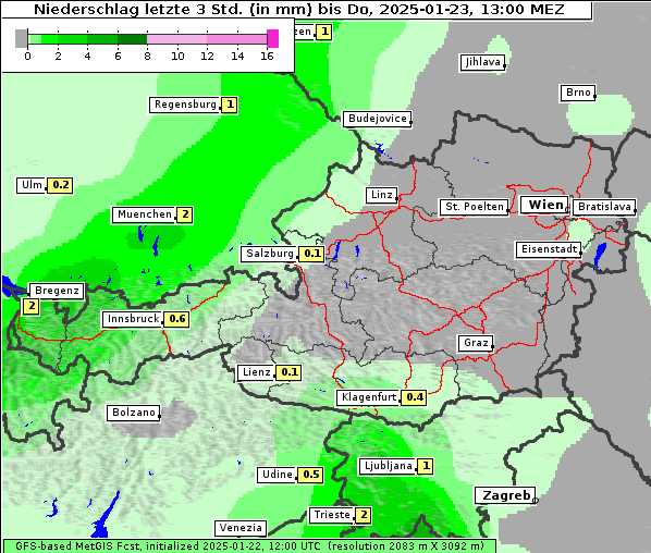 Niederschlag, 23. 1. 2025