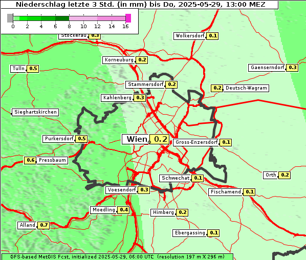 Niederschlag, 29. 5. 2025