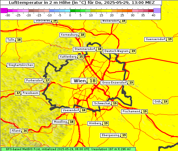 Temperatur, 29. 5. 2025