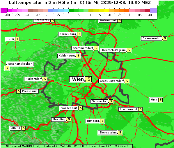 Temperatur, 3. 12. 2025
