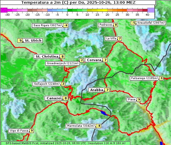 Temperatur, 26. 10. 2025