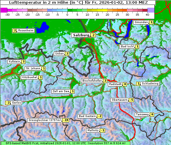 Temperatur, 2. 1. 2026