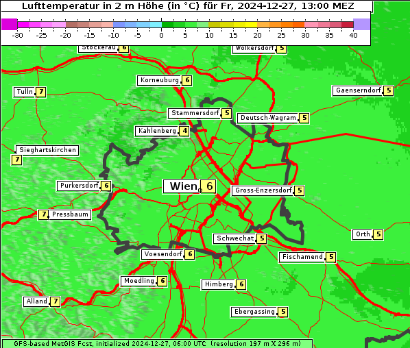 Temperatur, 27. 12. 2024