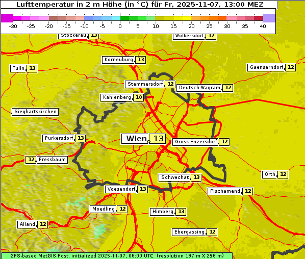 Temperatur, 7. 11. 2025