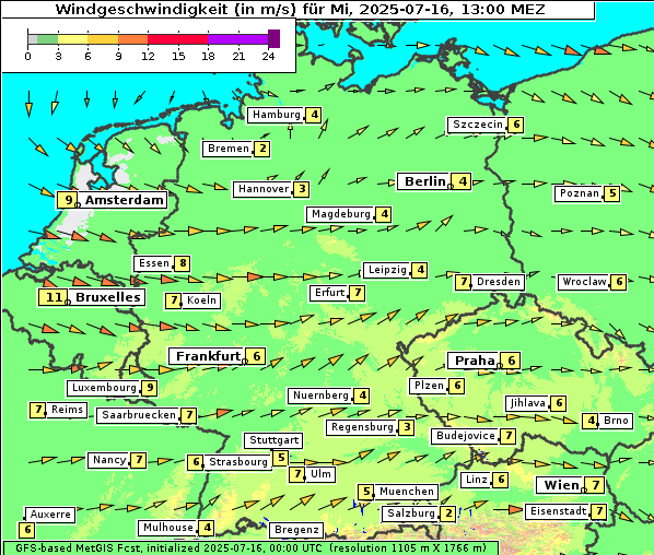 Wind, 16. 7. 2025