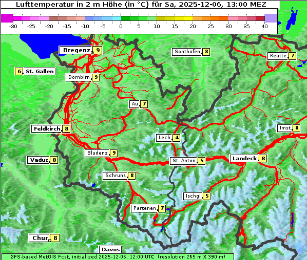 Temperatur, 6. 12. 2025