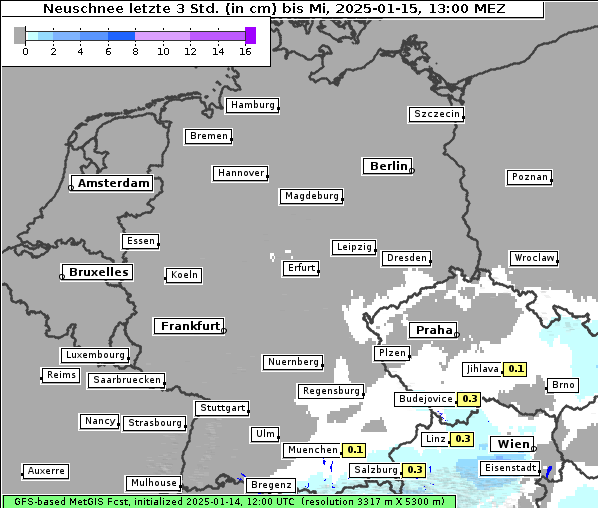 Neuschnee, 15. 1. 2025