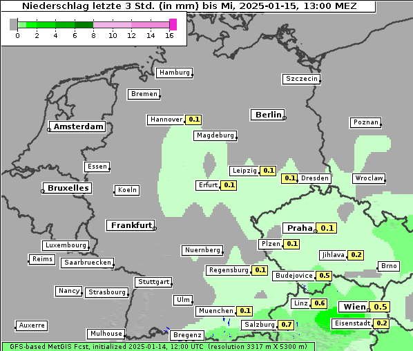 Niederschlag, 15. 1. 2025